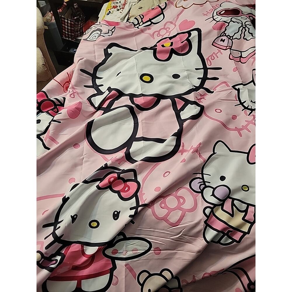 Hello Kitty HK New Twin Size DUVET COVER & 2 Pillowcases Shams NEW
